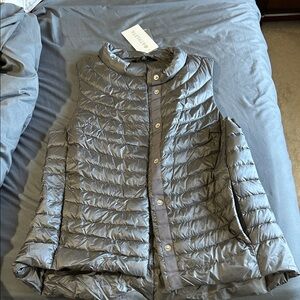 Athleta Silver Quilted Vest